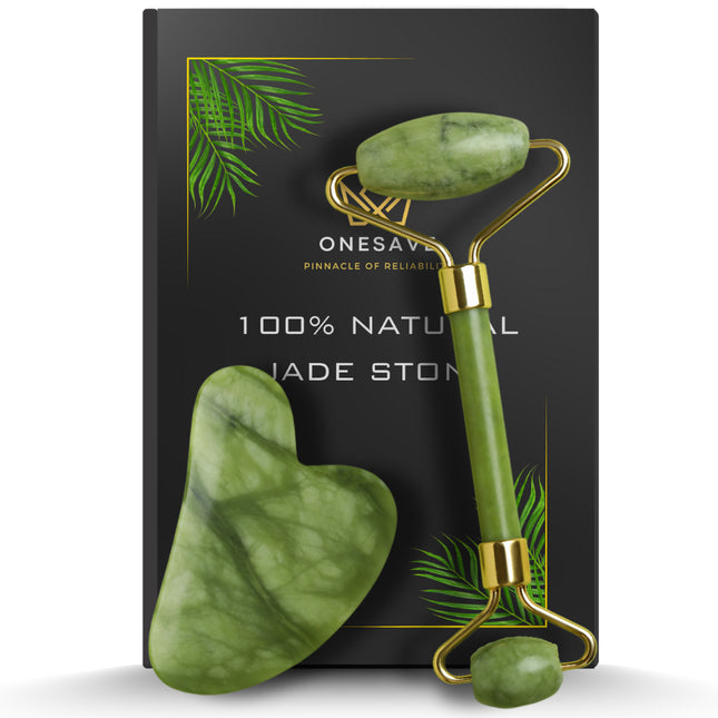 Gua Sha and Face Roller Set Jade Facial Beauty Body Eye Neck anti Ageing Tools