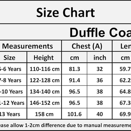 Girls Boys Royal Duffle Fleece Coat Stylish Utility Pockets Long Sleeves Trendy Fashion Thick Jacket