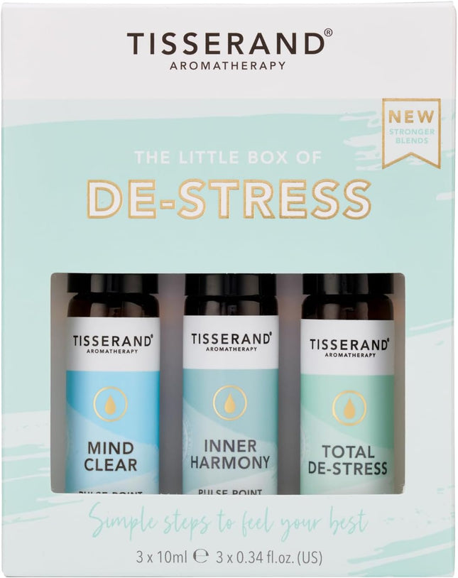 Aromatherapy - the Little Box of De-Stress - Mind Clear, Inner Harmony, Total De-Stress - 100% Natural Pure Essential Oils - 3X10Ml
