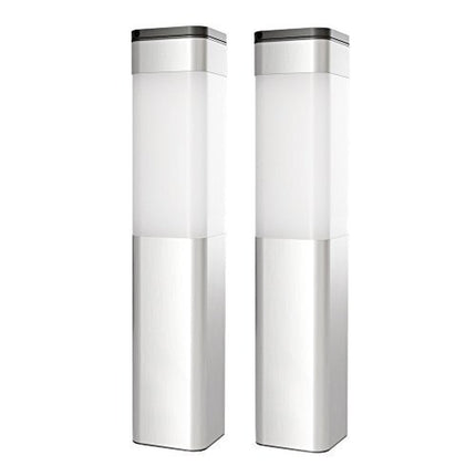 Outdoor Solar Powered Garden Post Lights Set of 2