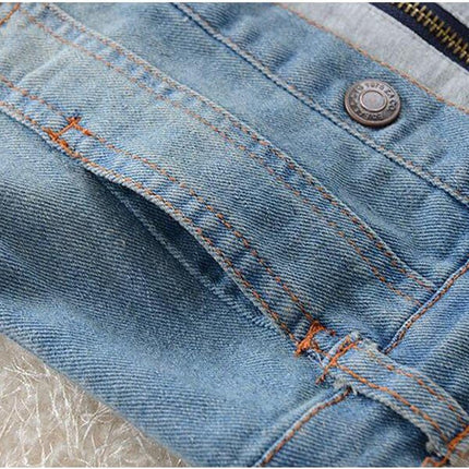 Kids Boys Girls Hooded Denim Jacket Zipper Coat Outerwear