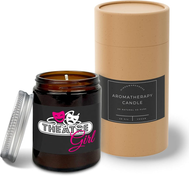 Theatre Girl Candle Aromatherapy 40Hr Scented Gift Set Anxiety Relief Sleep Vegan 200G SP