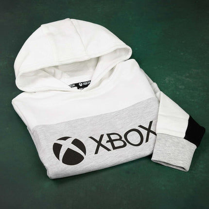 Hoodie for Boys & Girls | Kids White Grey Game Console Logo Hooded Sweatshirt | Childrens Gamers Jacket Clothing Merchandise