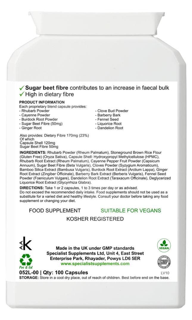 Col-Clear a X 100 Veg-Capsules; Colon Health Support; Specialist Supplements