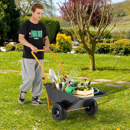Heavy-Duty Garden Utility Cart with Pneumatic Tires