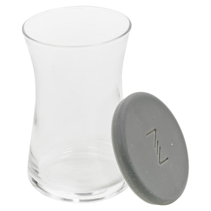 Pasabahce 6 Airtight Silicone Lid Clear Glass Food Storage Spice Jars with Rack