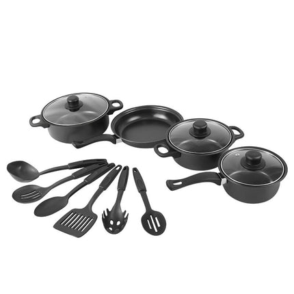 13Pcs Non Stick Cookware Set Pan Pot Saucepans Frying Pan Cookware Set Glass Lid