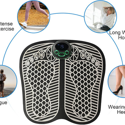 Electric Foot Massager - Pain Relief & Circulation USB Rechargeable Portable Massage Mat