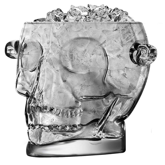 Ice Bucket Wine Cooler Champagne Beer Brainfreeze Glass Skull Party Bar Gift UK