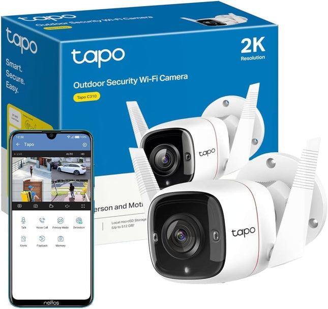 Tapo C310 2K 3MP Wireless & Wired Security Camera Outdoor, Motion Detection, IP6