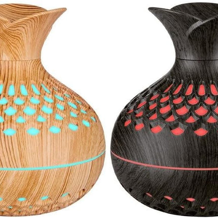 7 Color Light LED for ESSENTIAL Oil Diffuserdesk Colorful Hollow Aromatherapy Machine Oil Diffuser Oil Diffuser Aromatherapy Humidifier Changing Oil Diffusers for Home(Dark)