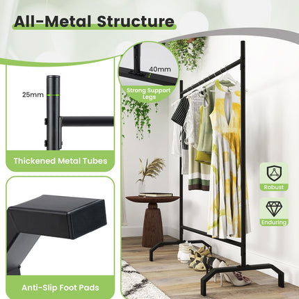 Heavy-Duty Metal Clothes Rack for Display and Storage