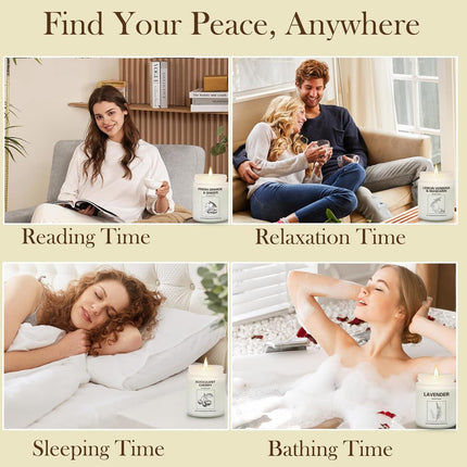 Candles | Candles for Home Scented | 2 Pack 7.1Oz Natural Soy Wax Aromatherapy Candles | over 120 Hours of Burn Time | Christmas Scented Candles Gifts Sets for Women | Apple Cinnamon Candles