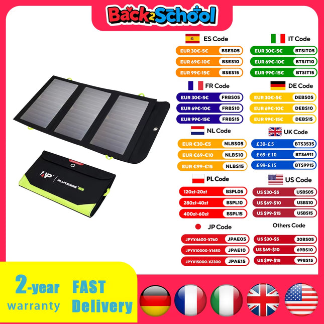 Solar Panel 5V 21W Built-In 10000Mah Battery Portable Solar Charger Waterproof Solar Battery for Mobile Phone Outdoor