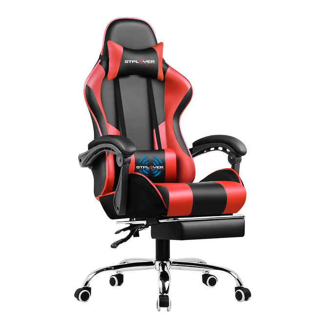 Gaming Chair, Computer Chair with Footrest and Lumbar Support, Height Adjustable Gaming Chair
