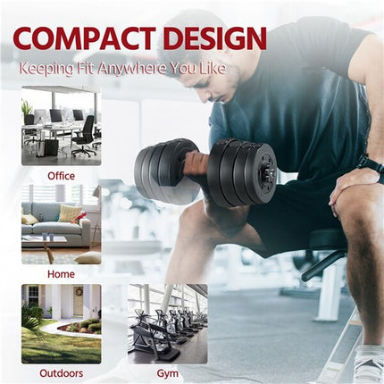 30KG Dumbbells Adjustable Pair of Dumbbell Set Gym Hand Weights for Home Fitness