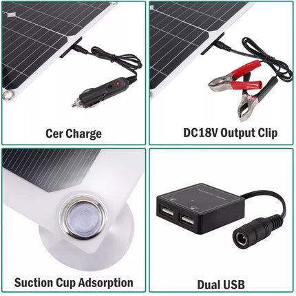 1/2/3/4/5 PCS 20W Solar Panel 12V Solar Cell 100A Controller Solar Panel for Phone RV Car Charger Outdoor Camping Battery Supply