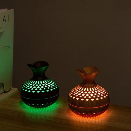 7 Color Light LED for ESSENTIAL Oil Diffuserdesk Colorful Hollow Aromatherapy Machine Oil Diffuser Oil Diffuser Aromatherapy Humidifier Changing Oil Diffusers for Home(Dark)