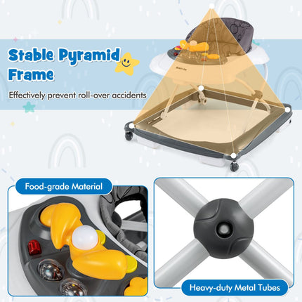 Toddler Activity Center Push Walker with 3 Adjustable Heights