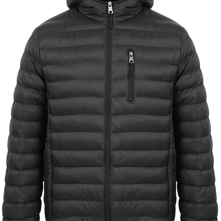 Tokyo Laundry Puffer Jacket Mens Hooded Quilted Coat Warm Winter Zip Pockets