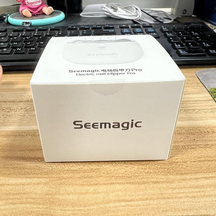 Electric Nail Clippers, Trimming and Polishing 2 in 1, Led Lighting, Electric Nail Trimmer with Storage Box, 40 Decibels Silent, Automatic Nail Clippers for Adults, Elderly People, Children