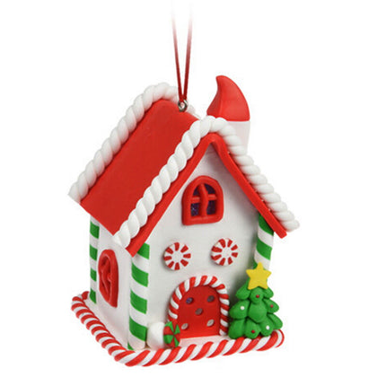 Gingerbread House Christmas Tree Decoration LED Colour Changing Hanging Ornament