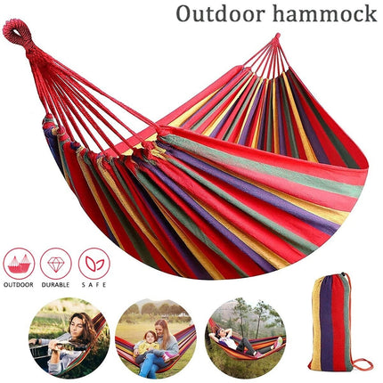 Camping Hammock 1 - 2 Person Outdoor Garden Portable Double Swing Hanging Bed