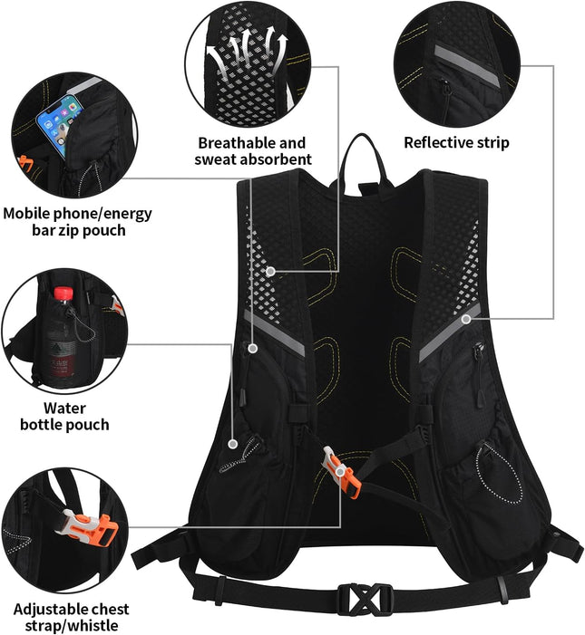 Hydration Pack with Hydration Bladder BPA Free|Large Big Cycling Backpack|Bike Backpack for Running Skiing Hiking Cycling|Backpack with Hydration System