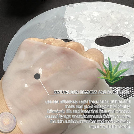 Biocollagen Face Mask, 4Pcs Deep Overnight Moisturising Mask, Collagen Night Skin Care, Reduce Fine Lines Smooth Wrinkles Shrink Pores, Improve Elasticity