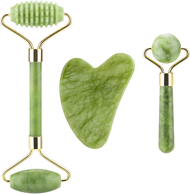 Lamkrtlp Jade Roller & Gua Sha, Face Roller, Facial Beauty Roller Skin Care Tool