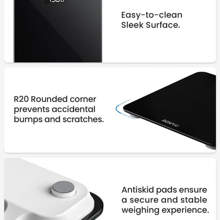 Digital Bathroom Scales 180Kg LED Display Auto off St Lb Kg Units High Precision