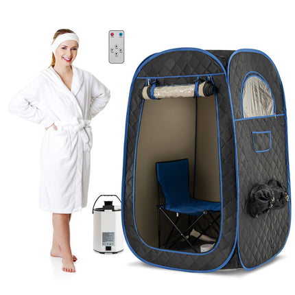 Portable Steam Sauna Tent with 1000W 3L Steam Generator and Chair