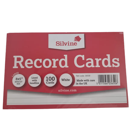 Large Revision Index Cards Silvine Flash Record Card Plain Ruled Colours X 100