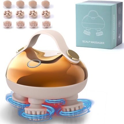 Electric Scalp Massager - IPX7 Waterproof, 96 Kneading Nodes, Hair Growth, Body & Head Massage Relaxation