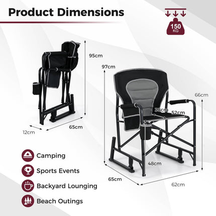 Outdoor Rocker Camping Chair Portable Foldable Rocking Chair