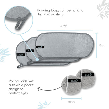 Reusable Makeup Remover Cloths. Eye Makeup Remover Pads Ultra-Soft, Gentle on Skin, Ideal for Sensitive Skin Easy Cleaning, Washable Face Pads Eco Friendly Make up Wipes Facial Cleansing Cloth