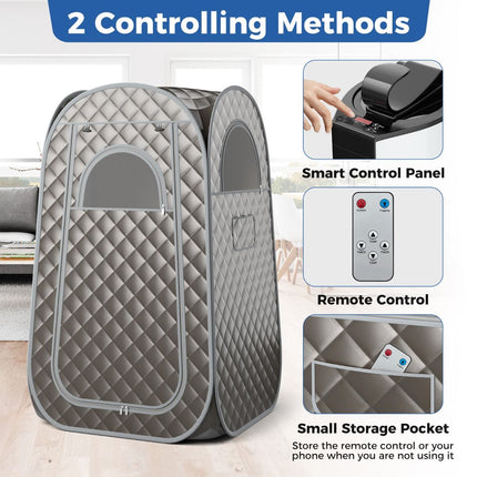 Full Body Steam Sauna Tent with 3L Steam Generator for Single Person