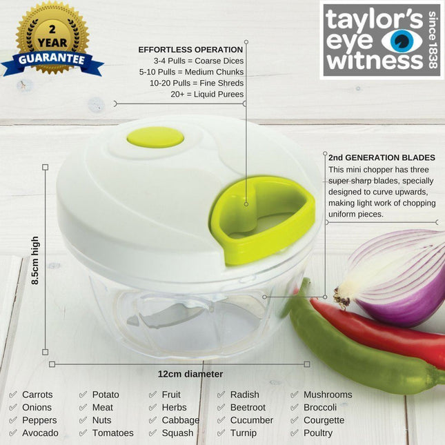 Clean Eating Manual Vegetable Food Chopper Handheld Ginger Slicer Pepper Cutter