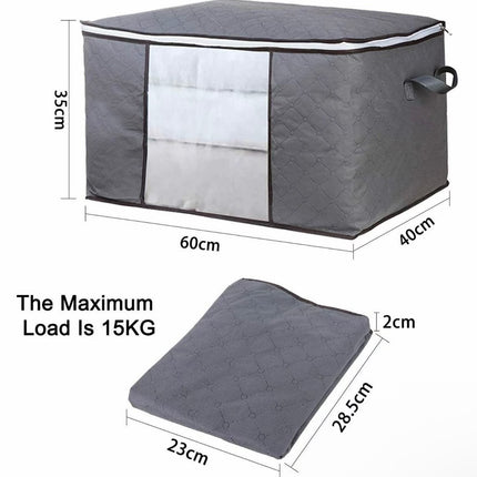 8X Clothes Storage Bags with Zips Bedroom Large Collapsible Storage Box Bedding