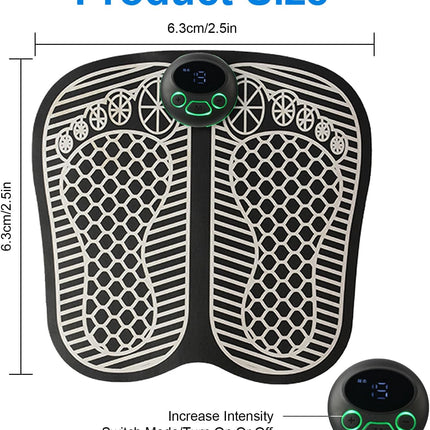 Electric Foot Massager - Pain Relief & Circulation USB Rechargeable Portable Massage Mat