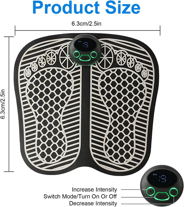 Electric Foot Massager - Pain Relief & Circulation USB Rechargeable Portable Massage Mat