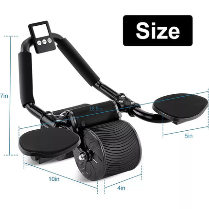 Abdominal Wheel Automatic Rebound Elbow Support Anti-Slip Fitness AB Roller