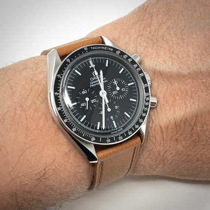 20Mm Brown Tan Epsom Leather Grained Calfskin Elegant Vintage Watch Strap Band