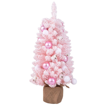 90 CM Artificial Mini Christmas Tree with 12 Natural Cotton Balls