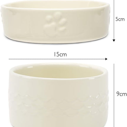 Scruffs Icon Dog/Pet Slow Feeding Bowl Set - 16Cm Slow Feeder & 15Cm Water Bowl