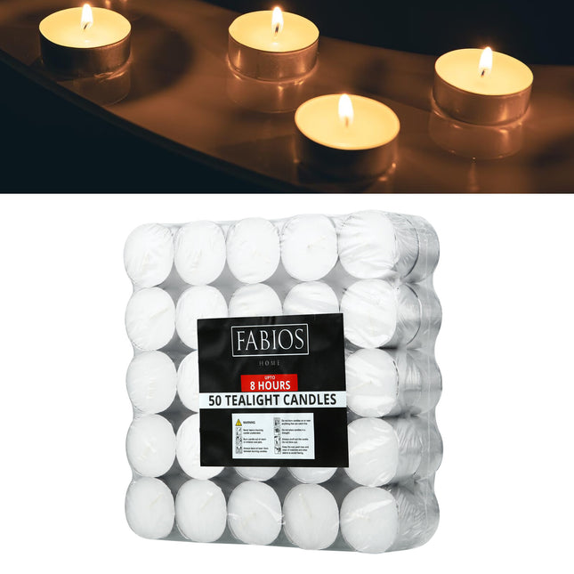 Tea Lights 8 Hour Long Burn Night Light Candles Unscented Tealights 50 /100 /600