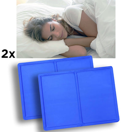 2 X Magic Cool Cooling Gel Pad Pillow Cooling Mat Laptop Cushion Yoga Pet Bed UK