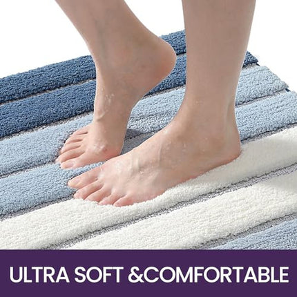 Bath Mat 50 X 80 Cm, Extra Soft Absorbent Microfiber, Non-Slip Washable