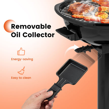 Electric BBQ Grill with Removable Non-Stick Grilling Rack
