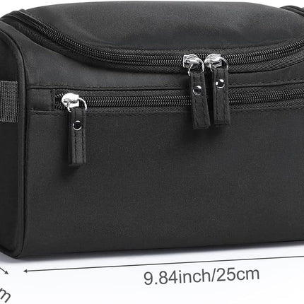 Toiletry Bag,  Hanging Wash Bag Travel Toiletry Bag Waterproof Bathroom Bag for Men and Women Travel Toiletry Makeup Organizer (Black)